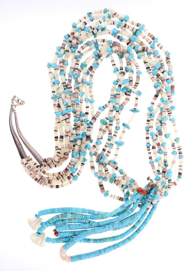 Vintage Turquoise Multi Strand Jacla Necklace (1 of 2)