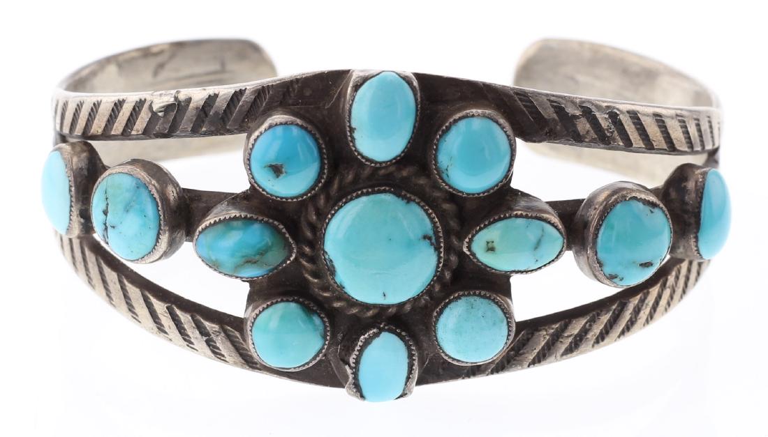 Vintage Old Pawn Turquoise Bracelet (1 of 3)