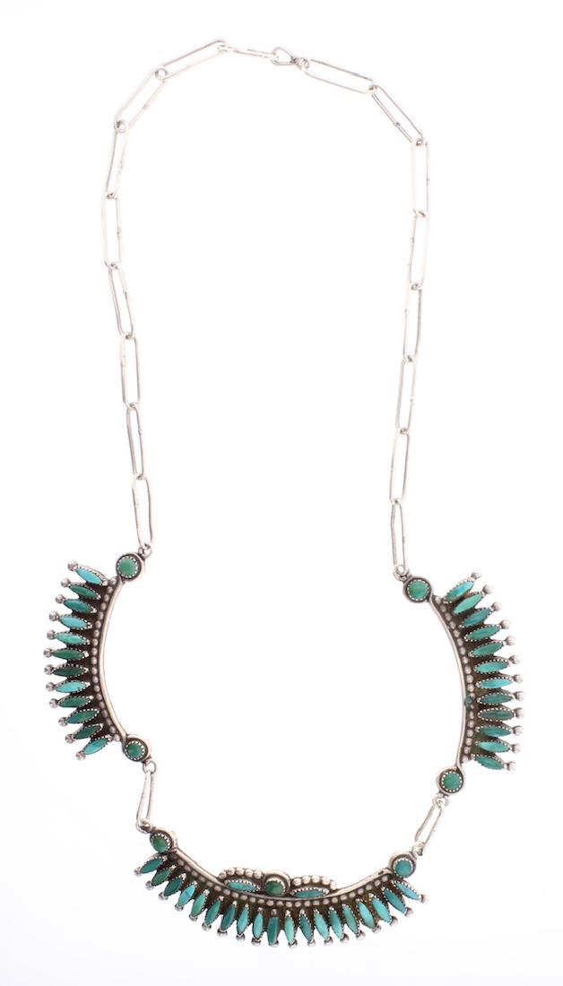 Vintage Petite Point Zuni Necklace (1 of 2)