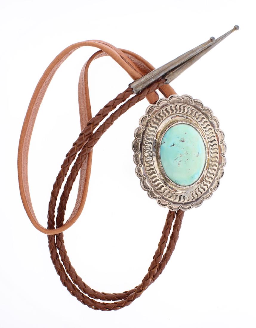 Vintage Turquoise Bolo Tie (1 of 2)