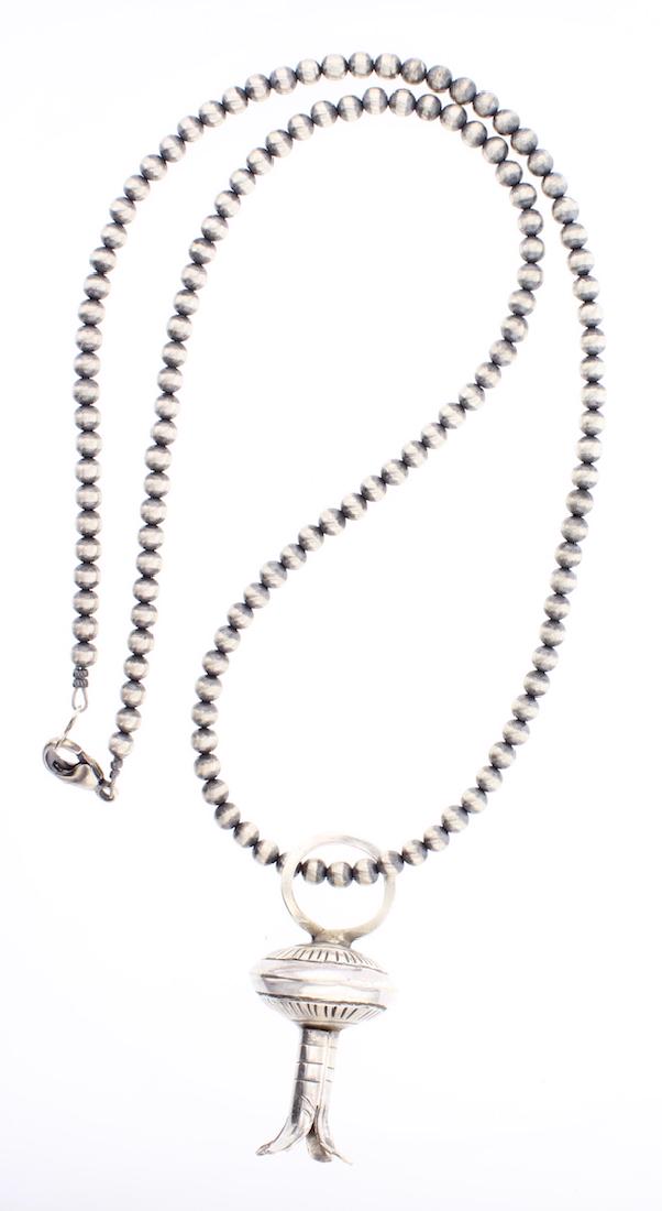 Blossom pendant & Beads Necklace (1 of 2)