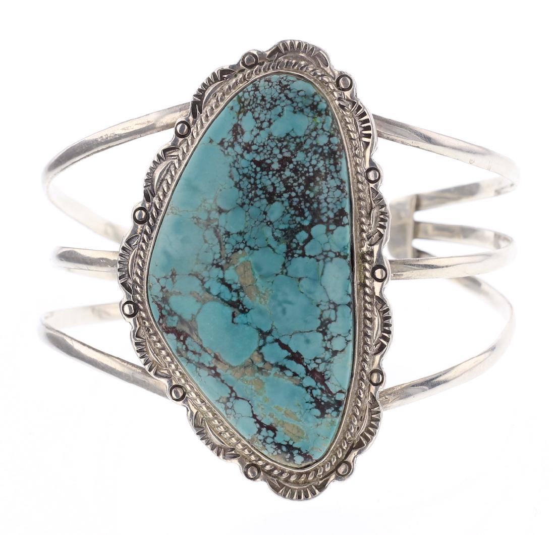 Vintage Turquoise Large Stone Bracelet (1 of 3)