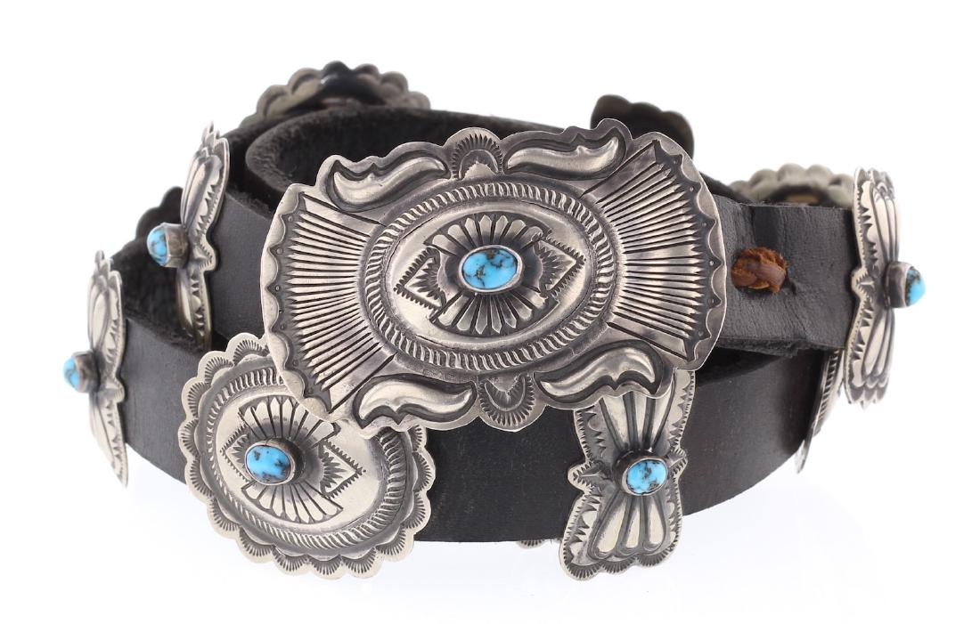Charlie Vintage Old Pawn Turquoise Masterpiece Concho (1 of 3)