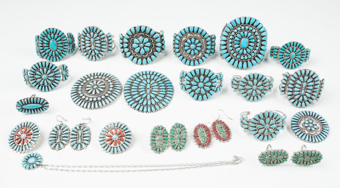 Vintage Old Pawn Block Turquoise Cluster Lot Collection (1 of 2)