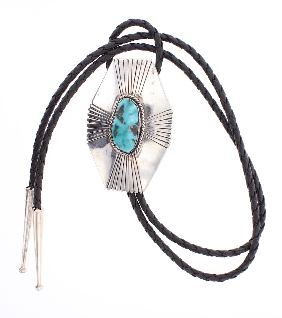Vintage Turquoise Bolo Tie (1 of 2)