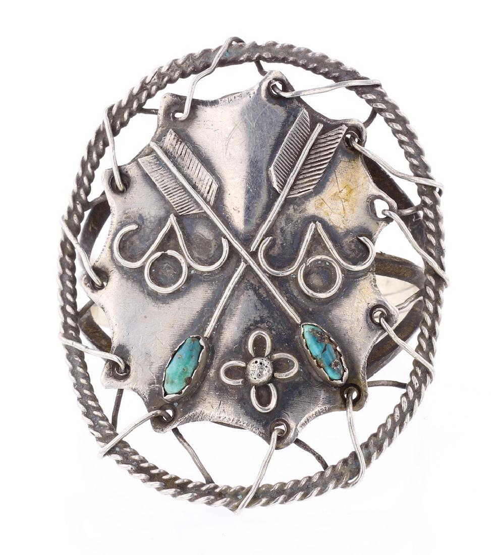 Vintage Turquoise Old Pawn Bracelet (1 of 3)