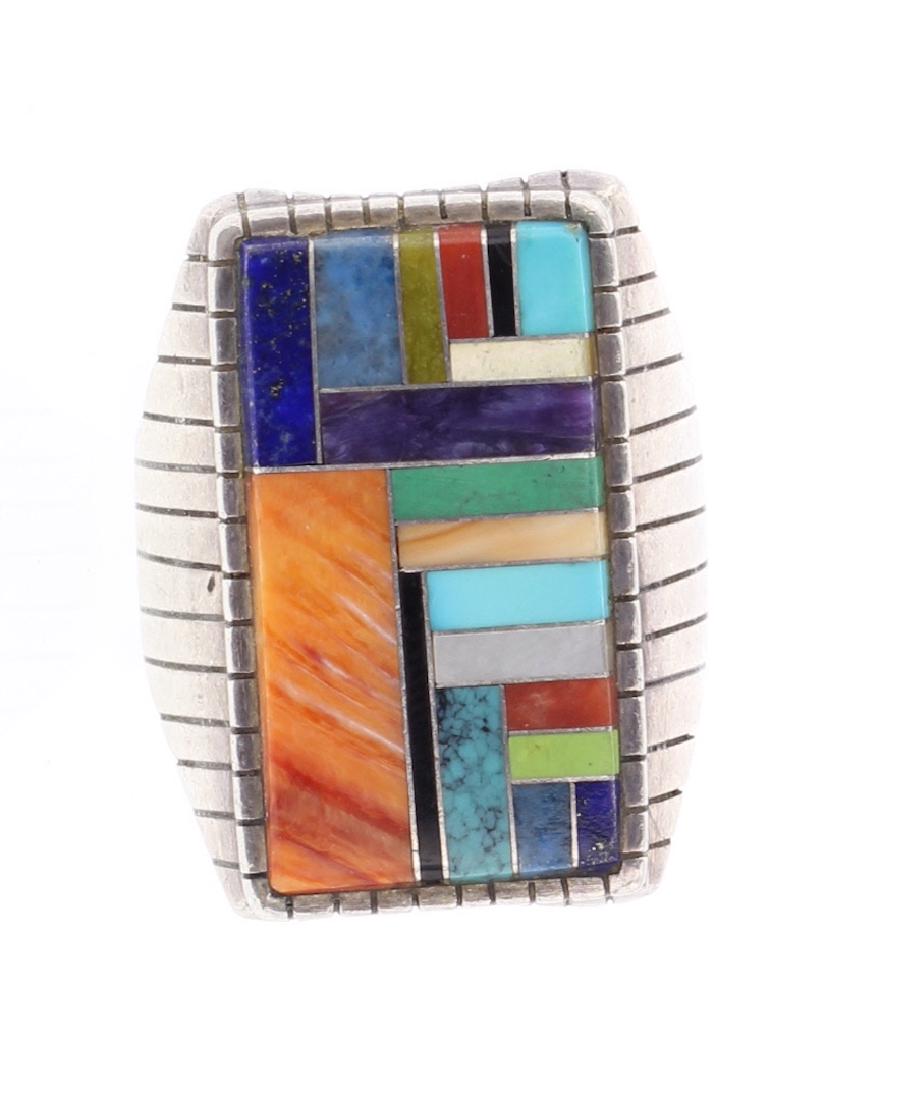 Vintage Inlay Multi Stone Ring (1 of 3)