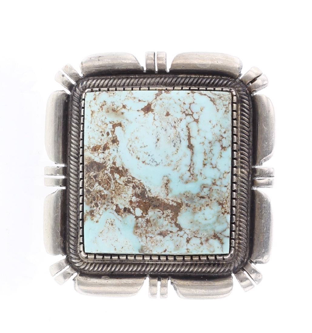 Mark Yazzie Turquoise Square Ring (1 of 3)