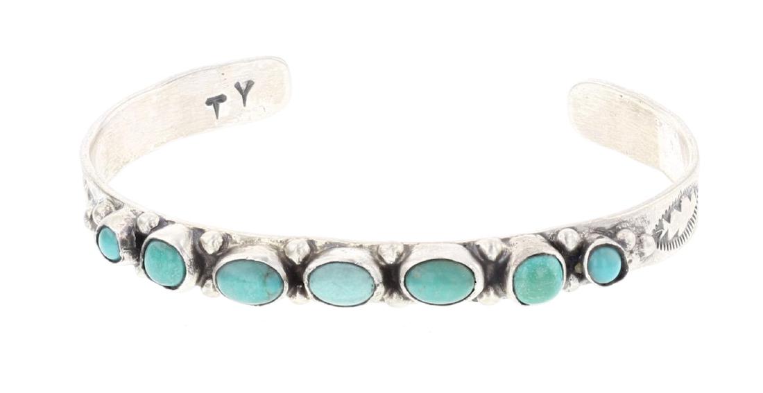Vintage Turquoise Row Bracelet (1 of 3)