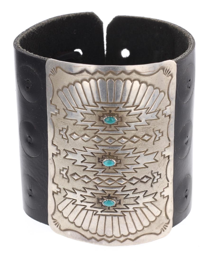 Vintage Turquoise Arm Guard Bracelet (1 of 3)