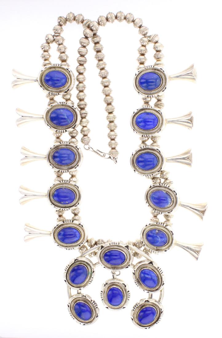 Marvin McCray Vintage Lapis Squash Blossom Necklace (1 of 2)