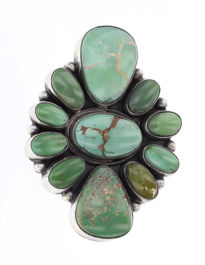Raymond Beard Royston Turquoise Cluster Ring (1 of 3)
