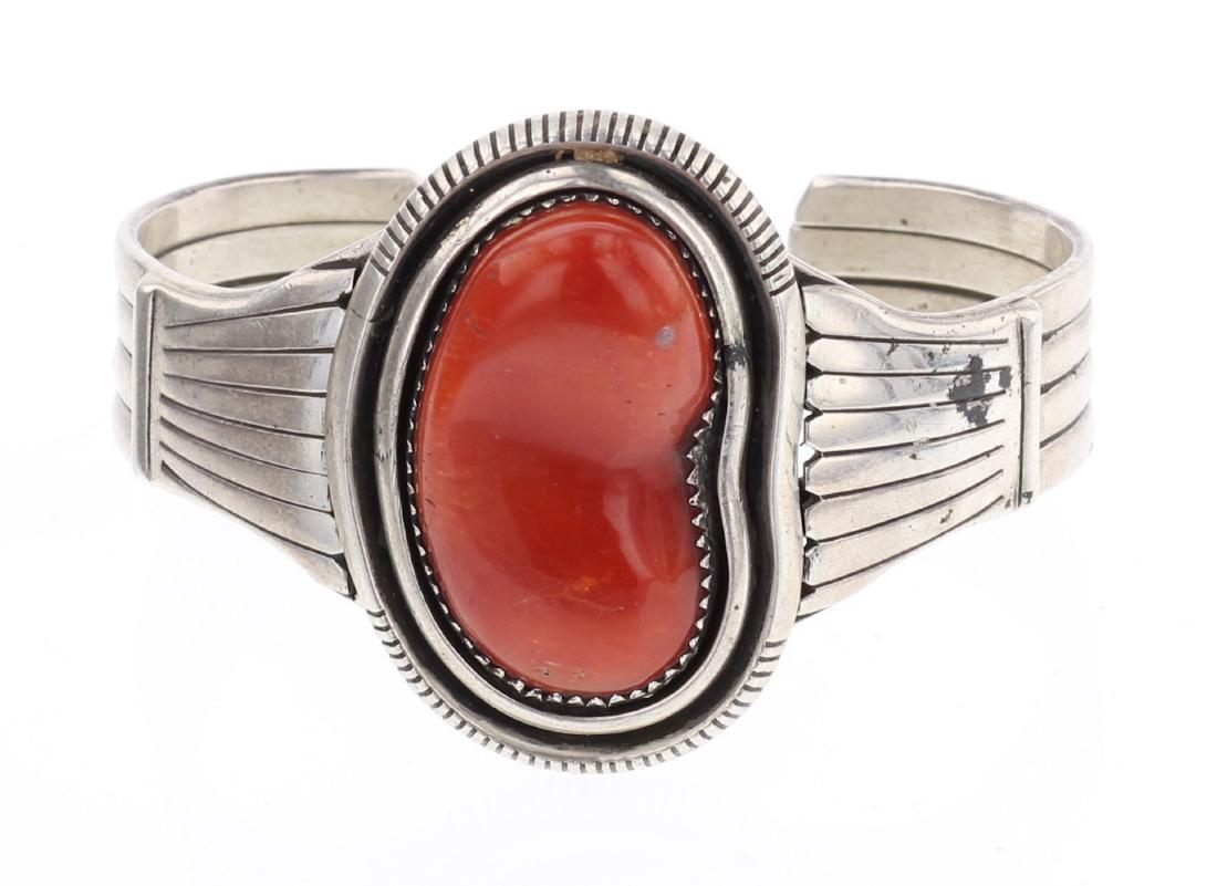 Free Form Vintage Coral Cuff Bracelet (1 of 3)