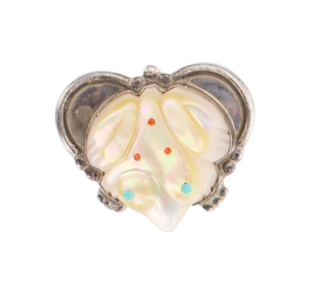 Vintage Old Pawn MoP Frog Pin (1 of 2)