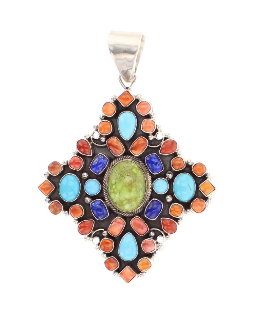 Eleanor Largo Contemporary Multi Stone Pendant (1 of 2)