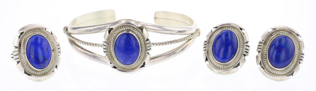 Jon McCray Lapis Bracelet Earrings & Ring Set (1 of 3)
