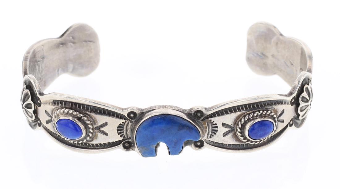 Reeves Lapis Vintage Cuff Bracelet (1 of 3)