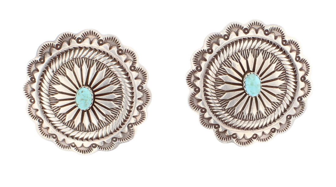 JB Vintage Turquoise Post Earrings (1 of 2)