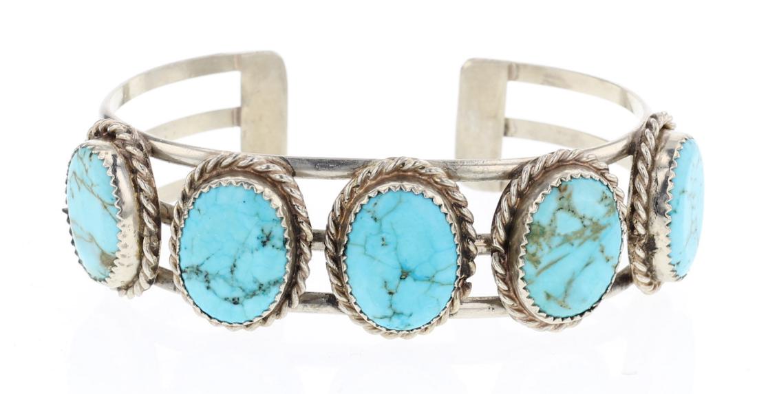 Vintage Turquoise Cuff Bracelet (1 of 3)