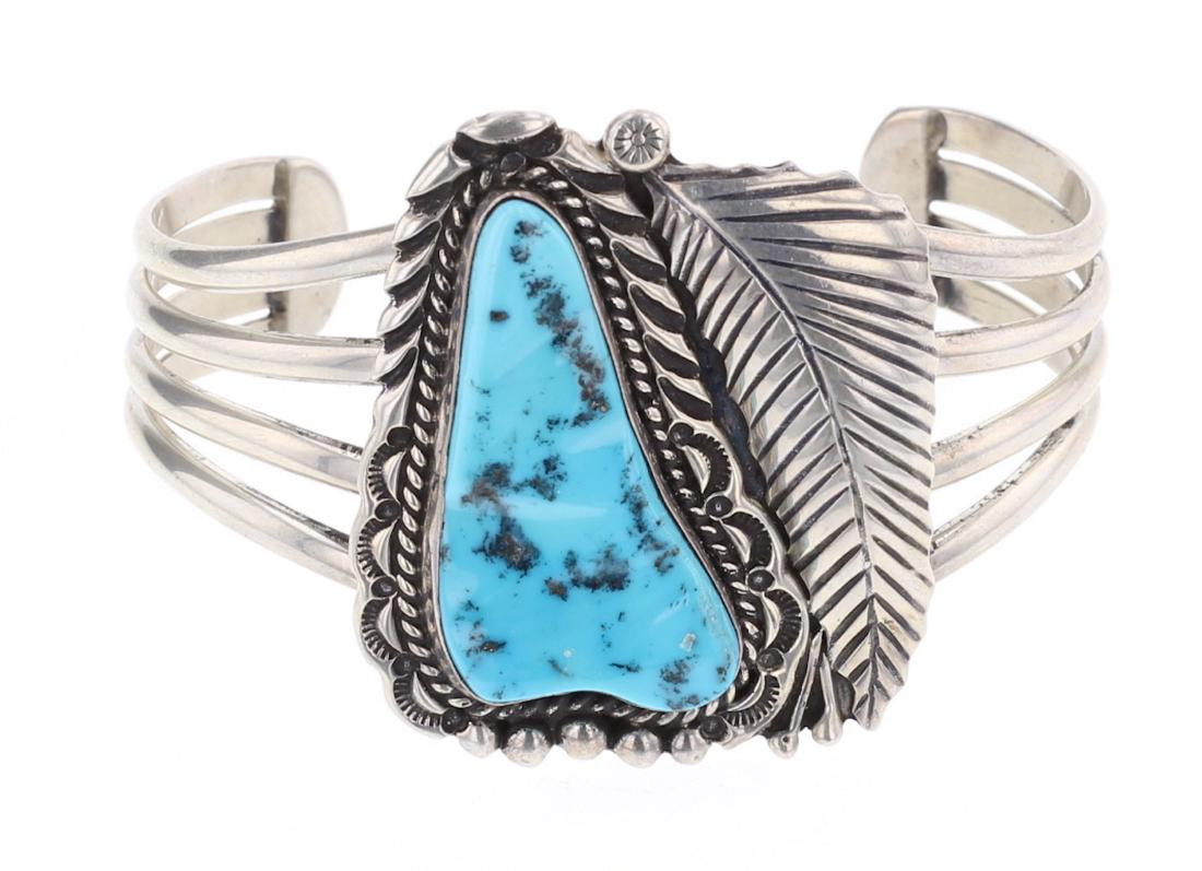 LN Old Pawn Turquoise Cuff Bracelet (1 of 3)