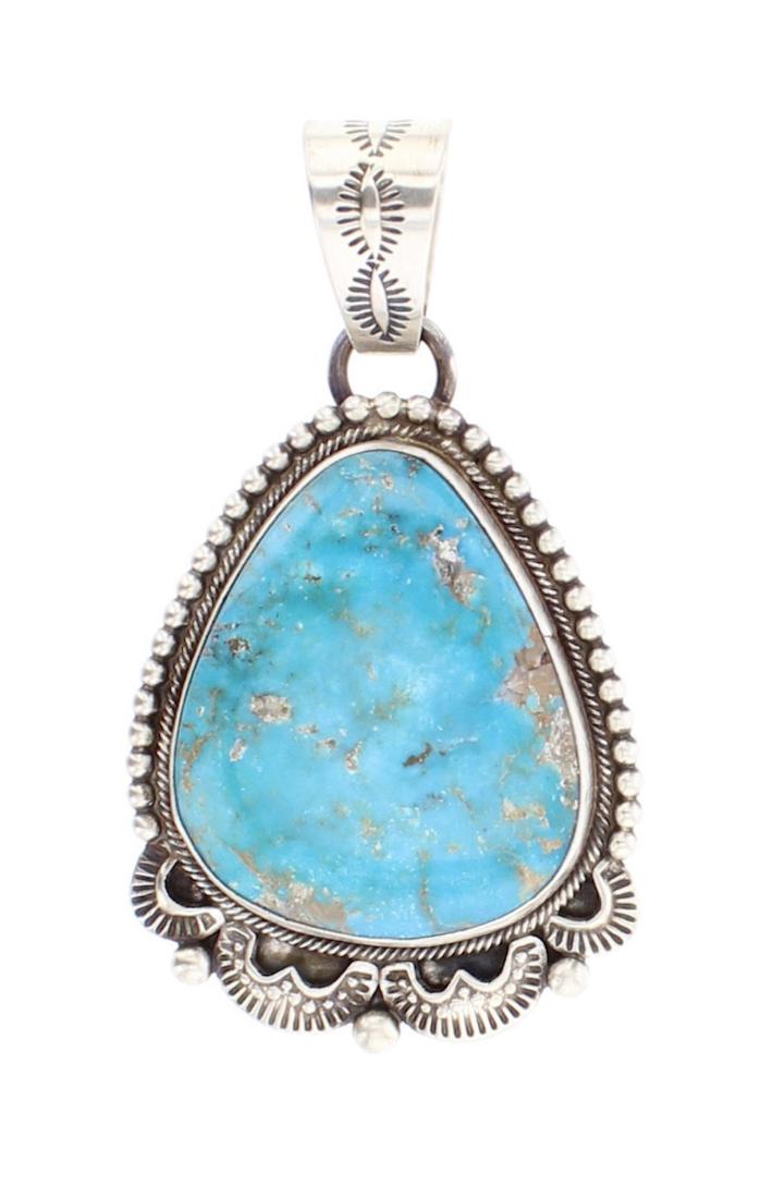 Farah King Large Stone Turquoise Pendant (1 of 2)