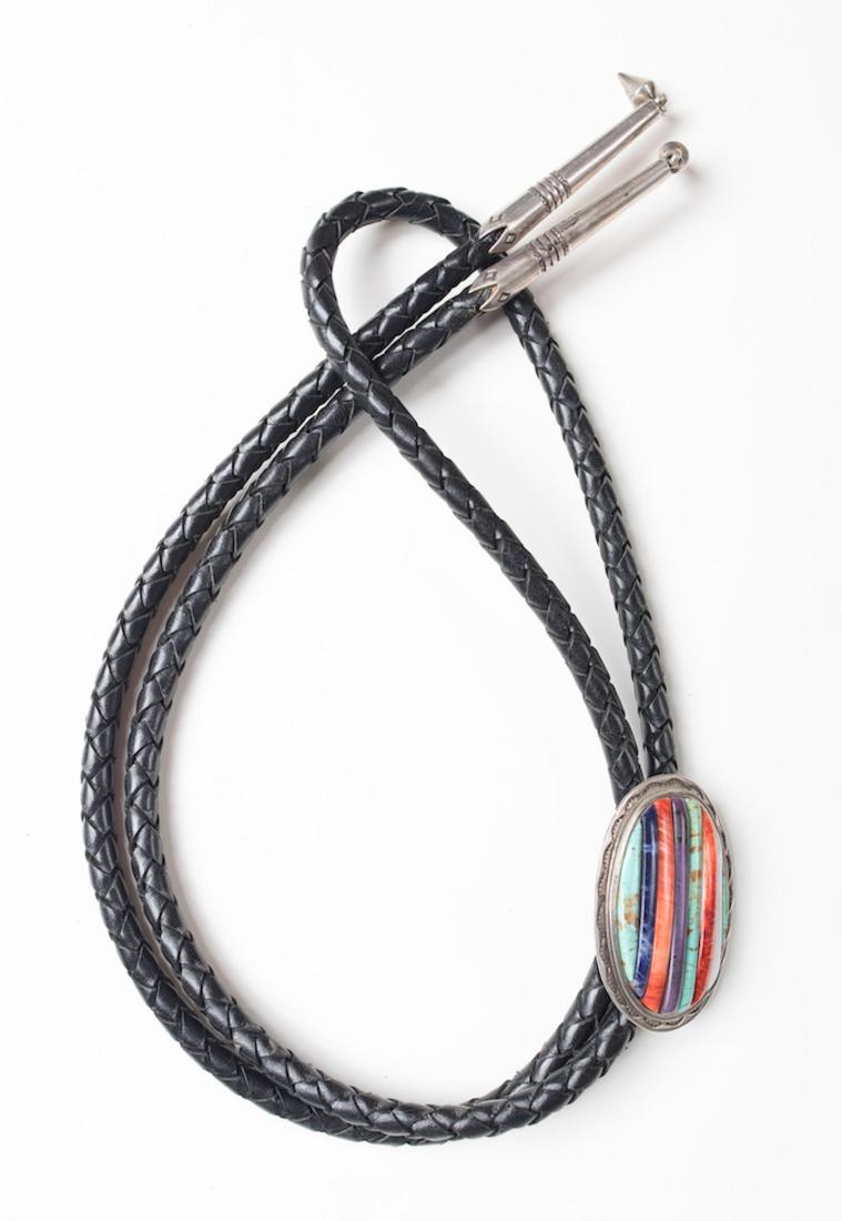 Carlos Eagle Multi Stone Vintage Cobblestone Inlay Bolo (1 of 2)