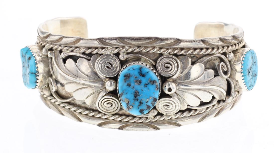 Vintage Turquoise Cuff Bracelet (1 of 3)