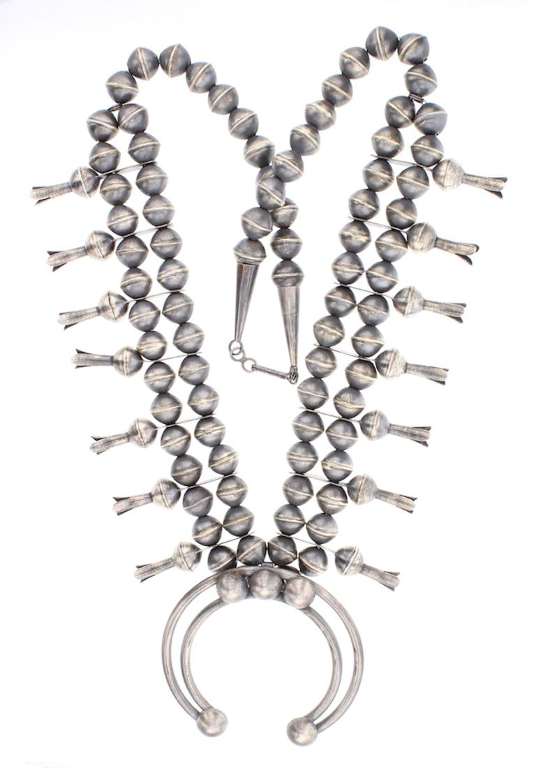 Vintage Two Row Squash Blossom Necklace (1 of 2)