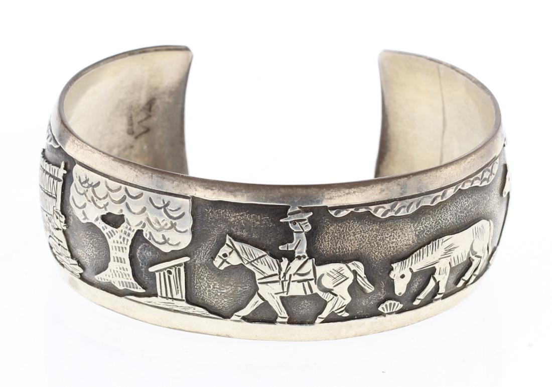 Wilson Anderson Old Pawn Story Teller Design Cuff (1 of 4)