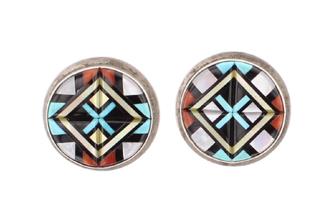 Y.K. Natachu Zuni Inlay Earrings (1 of 2)