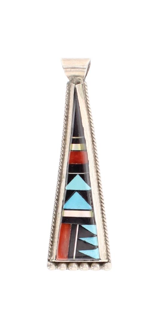 Cleo Kallestewa Vintage Multi Stone Zuni Inlay Pendant (1 of 2)