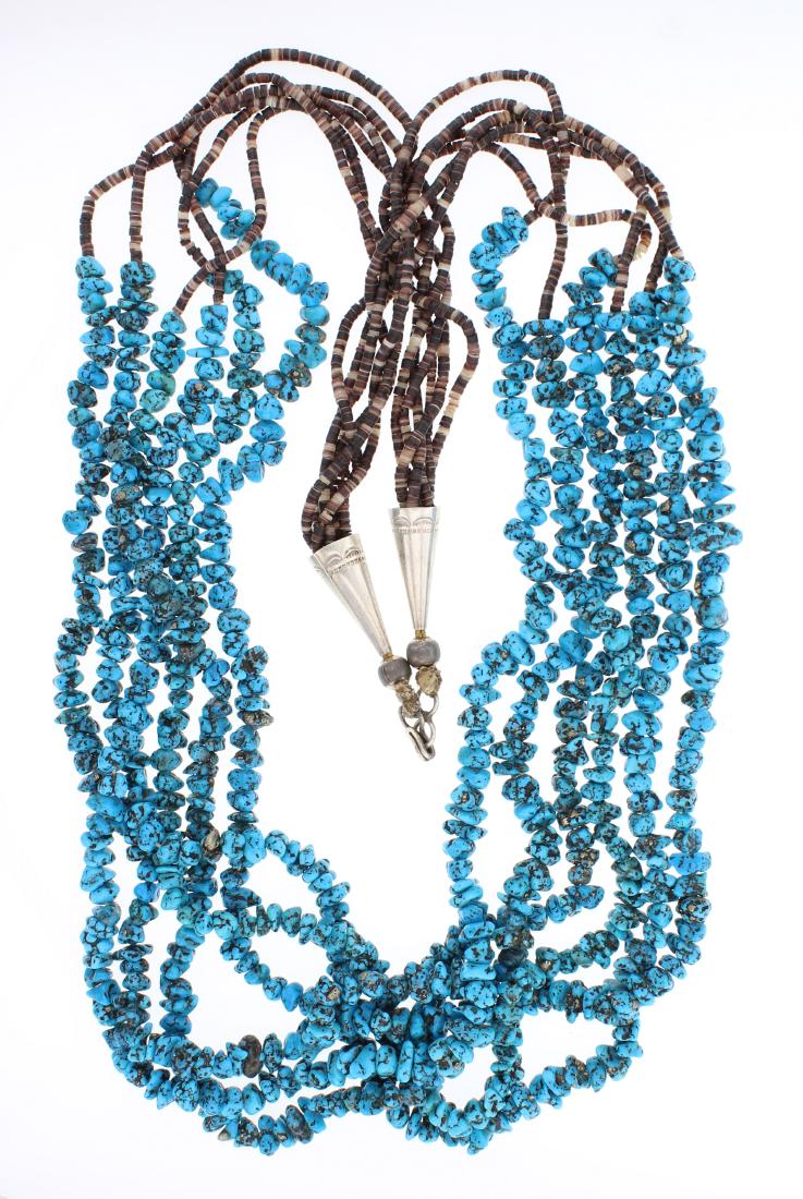 Vintage Turquoise Multi Strand Hieshi Necklace (1 of 2)