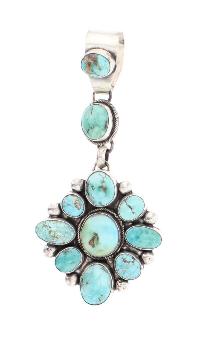 Betty Bea Tom Contemporary Cluster Turquoise Pendant (1 of 2)