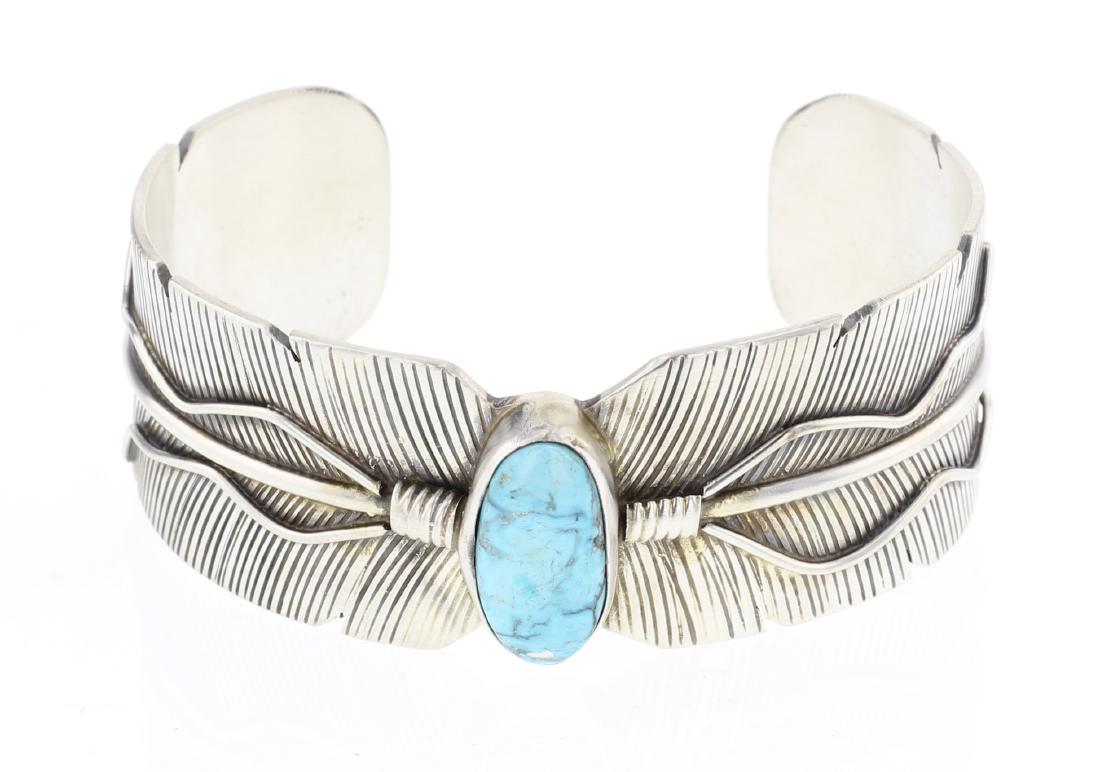 Lorenzo Juan Kingman Turquoise Contemporary Feather (1 of 3)
