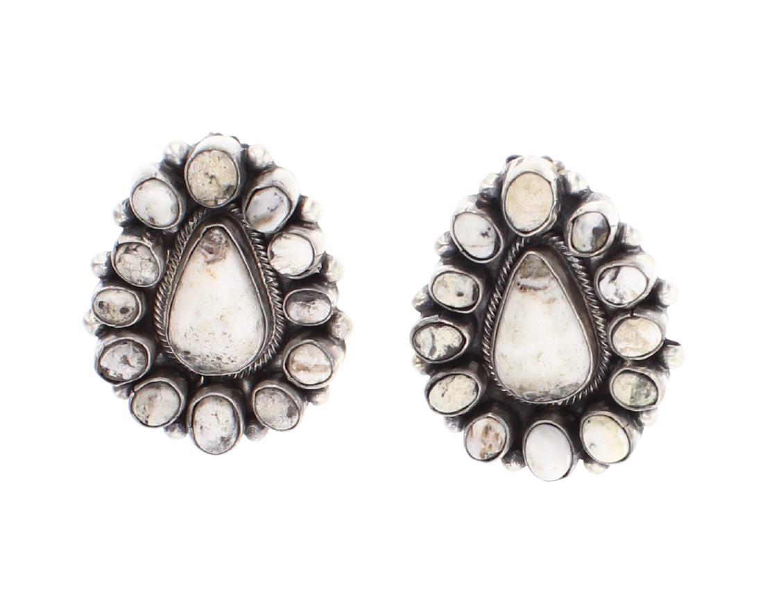 Bobby Johnson Cluster White Buffalo Post Earrings (1 of 2)