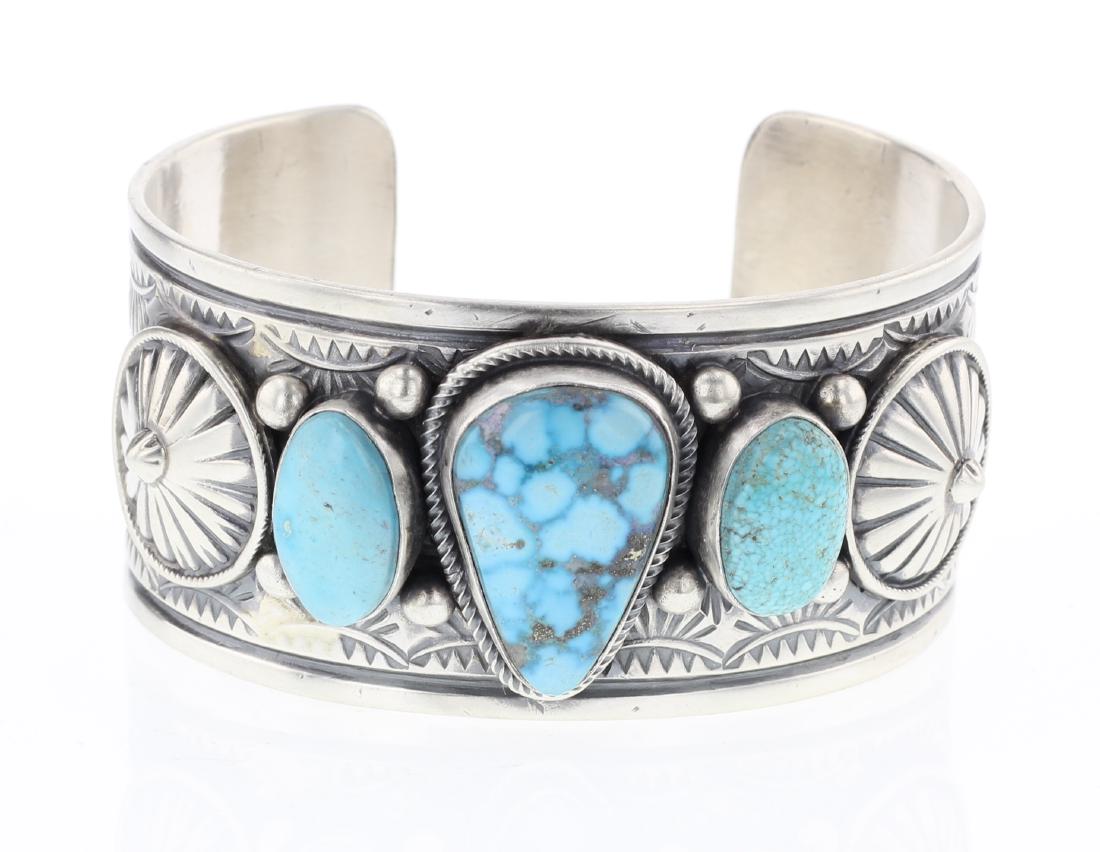 Bobby Johnson Kingman Turquoise Large Soldered Stamp (1 of 3)