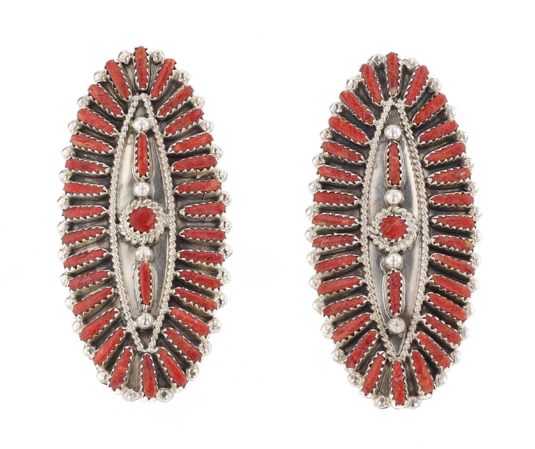 Coral Needlepointe Cluster Ring Set of Two Rings (1 of 3)