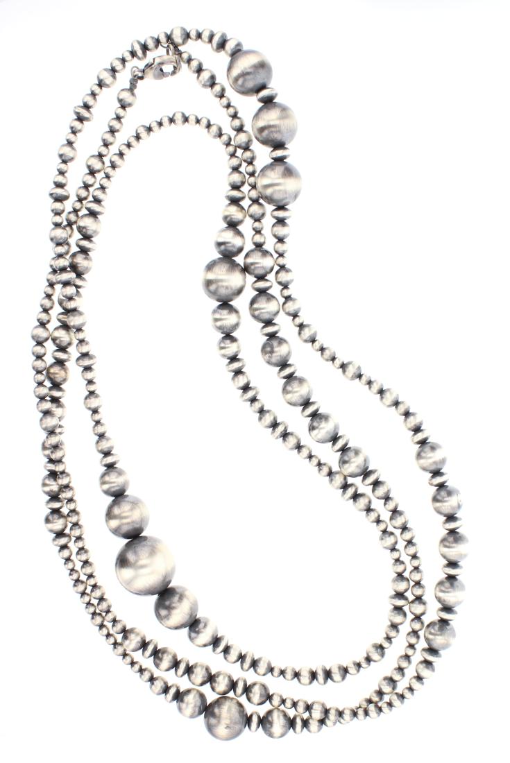 Oxidized Mixed Graduation Beads Necklace (1 of 2)