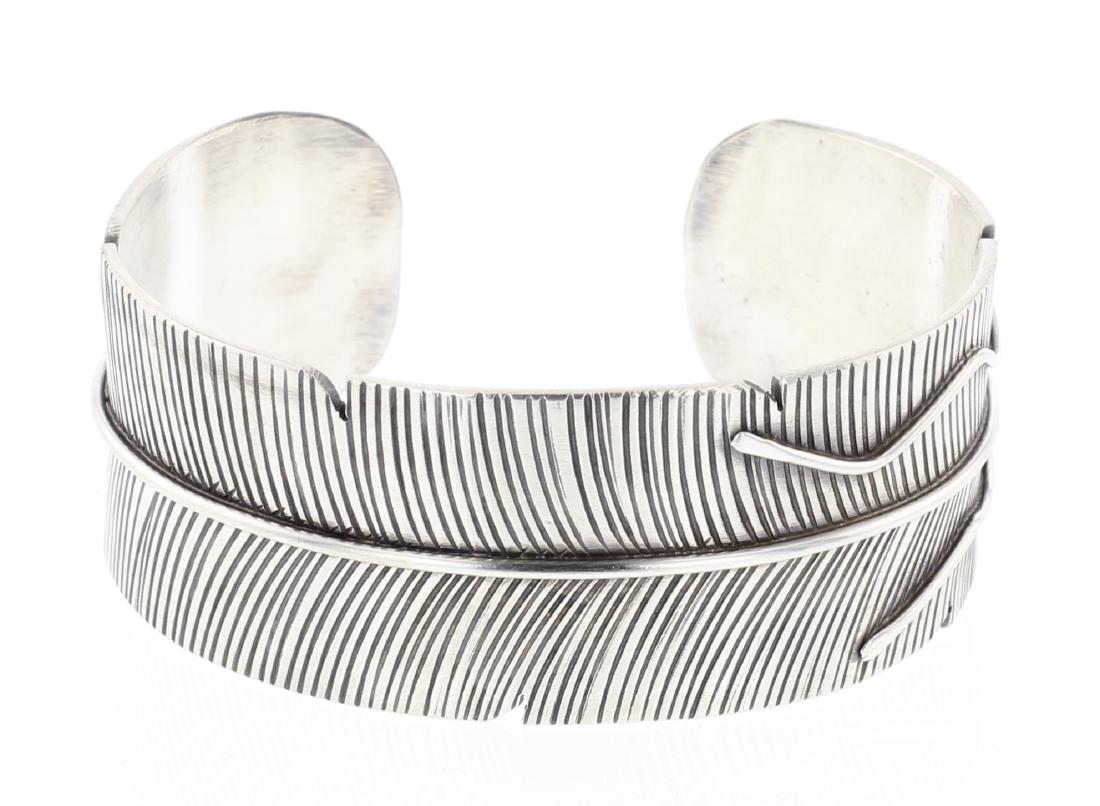 Lorenzo Juan Contemporary Intricate Feather Cuff (1 of 3)