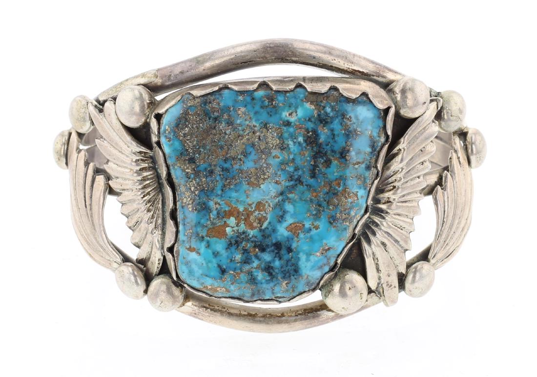 Turquoise Old Pawn Cuff Bracelet (1 of 3)