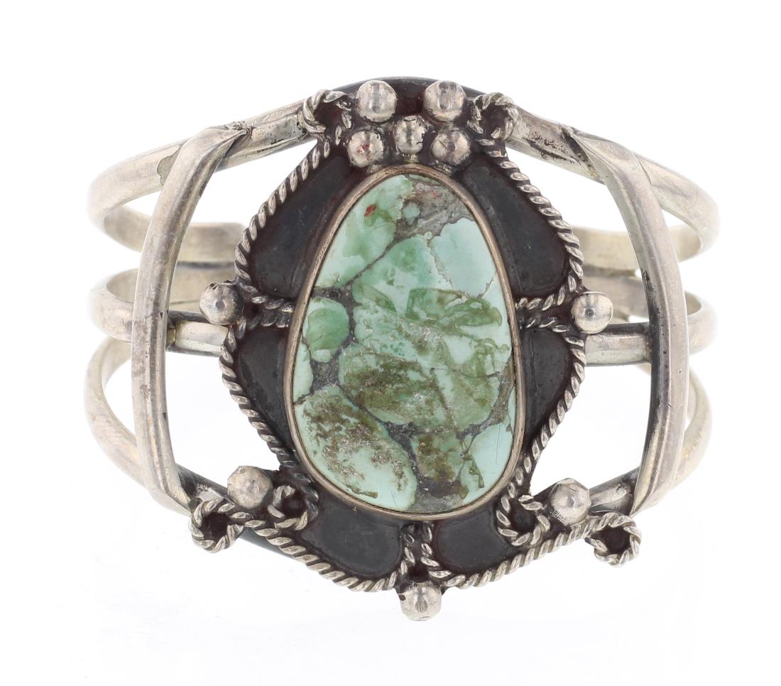 Vintage Turquoise Cuff Bracelet (1 of 3)