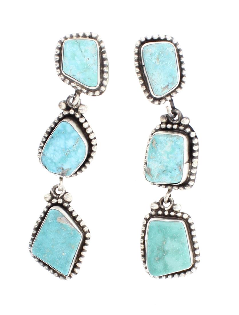 Contemporary Turquoise Drop Earrings (1 of 2)