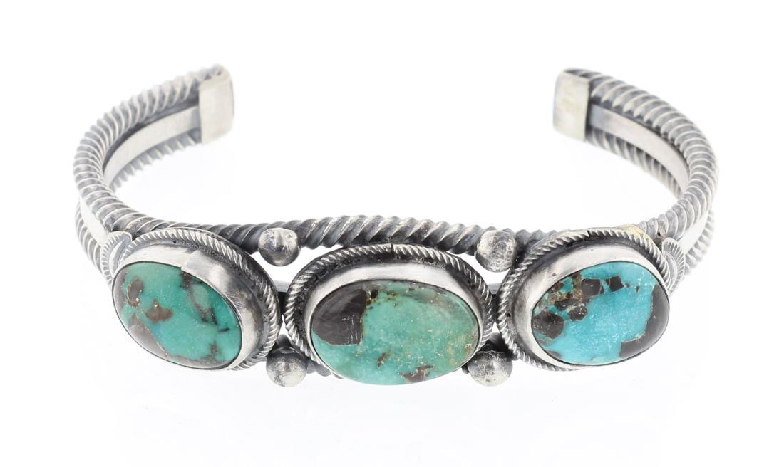 Raymond Beard Twist Wire Row Cuff Bracelet (1 of 3)