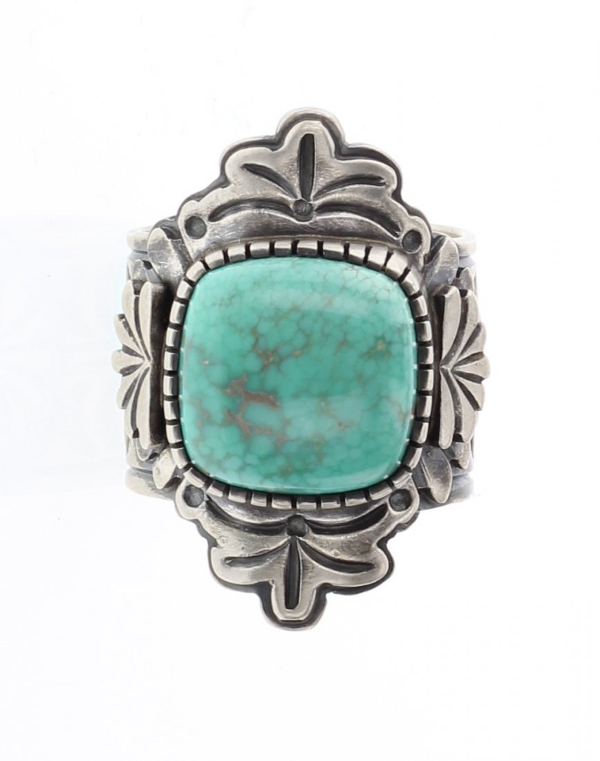 Turquoise Heavy Stamp Ring (1 of 3)