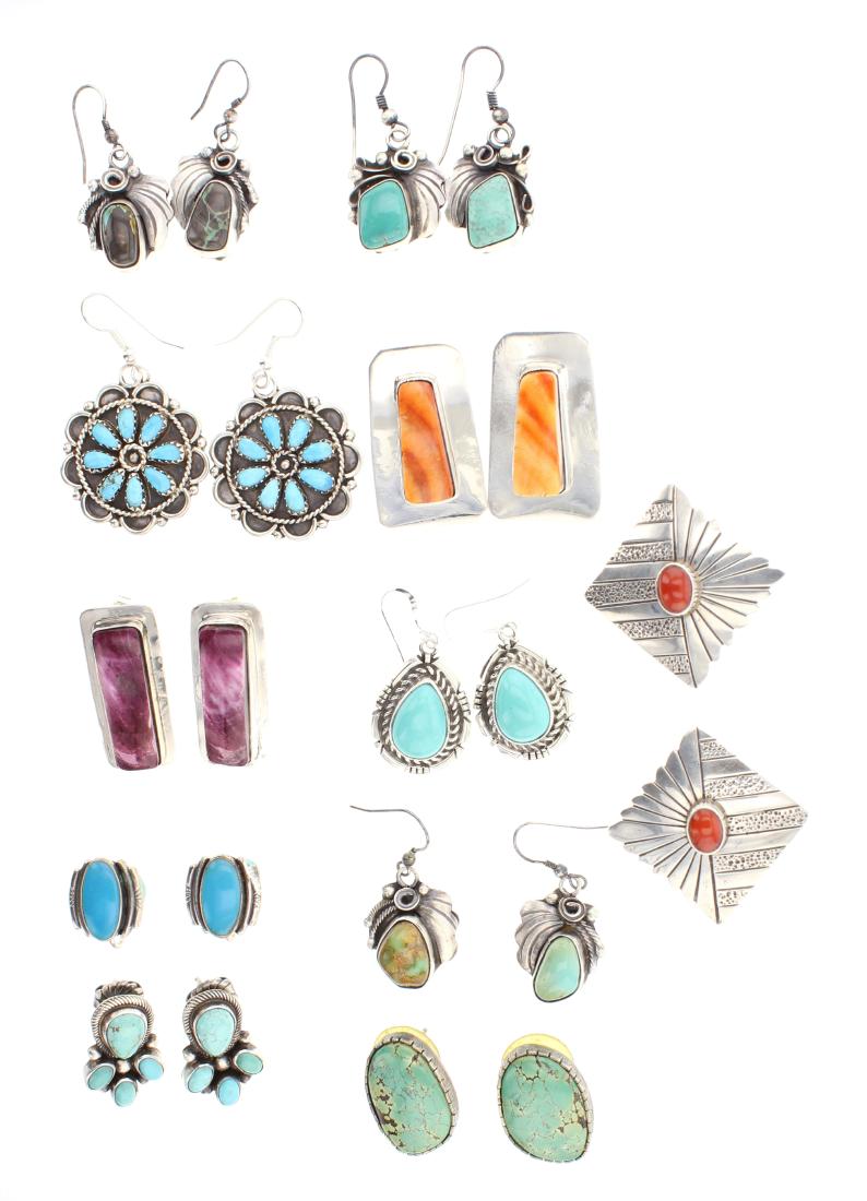 Vintage & Contemporary Multi Stone Earrings Lot of 11 (1 of 2)