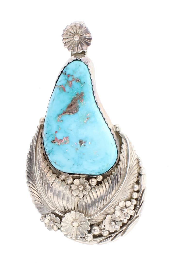 Gertie Ganadonegro Vintage Turquoise Leaf & Flower (1 of 2)