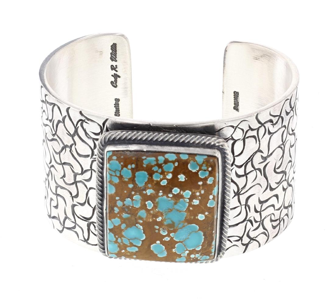 Cody R Willie Contemporary Turquoise Wide Cuff Bracelet (1 of 3)