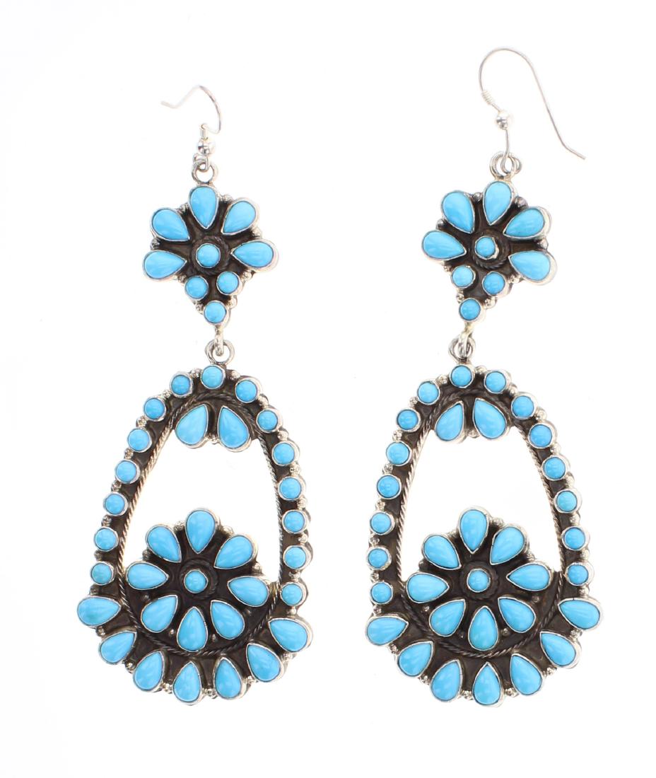 Emma Lincoln Sleeping Beauty Turquoise Cluster Earrings (1 of 2)