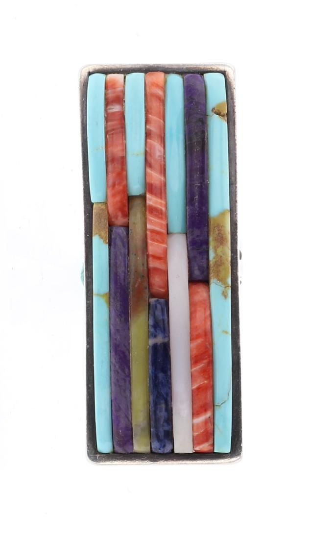 Carlos Eagle Multi Stone Cobblestone Inlay Elongated (1 of 4)