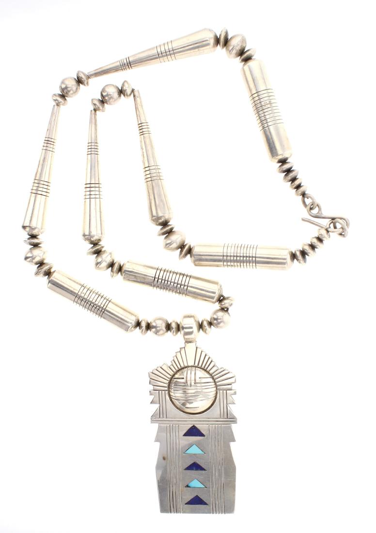 CZN Vintage Turquoise Antique Inlay Necklace (1 of 2)